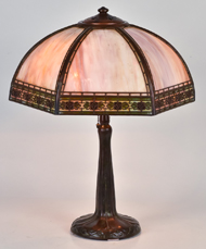 Handel Paneled Glass Table Lamp