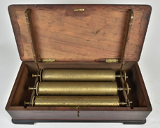 Three Swiss Music Box Cylinders In Case