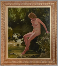 Oswald Grill (Austria) Nude Oil Painting