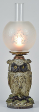 Figural Owl Oil Lamp