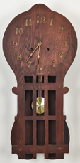 Arts & Crafts Oak Wall Clock