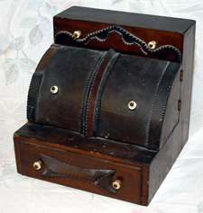 Unusual Tramp Art Sewing Box