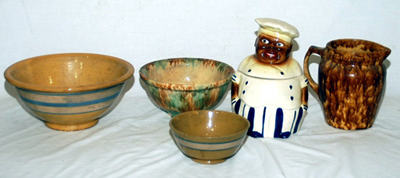 Early Yellow Bowls & Cookie Jar
