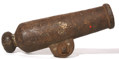 EARLY CAST IRON 19TH CENTURY SIGNAL CANNON