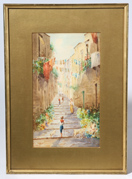 EARLY 20TH CENTURY SIGNED ITALIAN WATERCOLOR