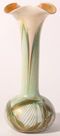 UNUSUAL 13" PULLED FEATHER ART GLASS VASE