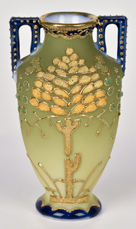 Miniature Nippon Vase with Coralene Decoration