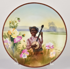 Nippon Plaque with African American Playing Banjo