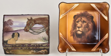 Nippon Covered Box & Tray with Lion