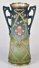 Nippon Vase with Coralene Decoration